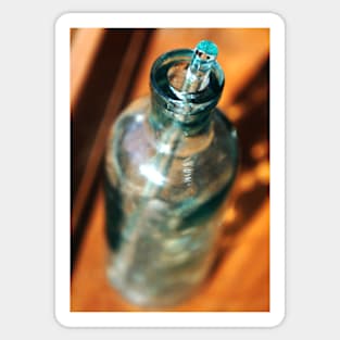 Vintage Glass Medicine Bottle Sticker